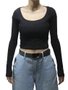 Blusinha Feminina Roxy Just Happy Manga Longa Estampada - Preto