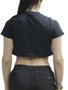 Blusinha Feminina Thrasher Flame Logo Manga Curta Estampada - Preto