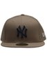 Boné Aba Reta Fechado New Era Fechado Yankees - Khaki/Marinho