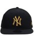 Boné Aba Reta Fechado New Era Yankees - Preto/Dourado