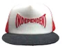 Boné Aba Reta Independent Trucker - Branco/Vermelho