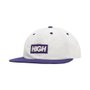 Boné High 6 Panel - Branco/Roxo