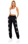 Calça de Moletinho Feminina Volcom Deadly Stone - Preto/Branco