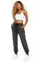 Calça de Moletom Feminina Roxy Rustlin Leaves - Chumbo