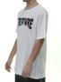 Camiseta Masculina Creature Shredded Manga Curta Estampada - Branco