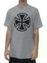 Camiseta Masculina Independent 3 Tier Cross Manga Curta Estampada - Cinza Mesclado