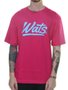 Camiseta Masculina Wats Tag Manga Curta Estampada - Rosa/Azul