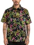 Camisa Blinca Flowers Stamp Manga Curta Estampada - Floral