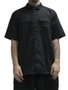 Camisa De Botão Freesurf Pocket Manga Curta Estampada - Preto