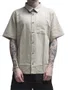 Camisa De Botão Freesurf Shell Manga Curta - Khaki