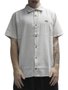 Camisa De Botão Masculina Freesurf Linen Manga Curta Estampada - Caqui