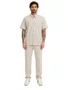 Camisa De Botão Masculina Freesurf Shell Manga Curta - Khaki