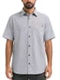 Camisa De Botão Masculina Plano C Grindline Manga Curta Estampada - Preto/Branco