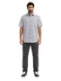 Camisa De Botão Masculina Plano C Grindline Manga Curta Estampada - Preto/Branco