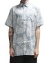 Camisa De Botão Masculina South To South Manga Curta Estampada - Azul