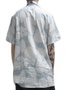 Camisa De Botão Masculina South To South Manga Curta Estampada - Azul