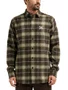 Camisa De Botão Masculina Xadrez Plano C Dryland Flannel - Verde/Bege