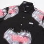 Camisa Masculina High Bait Manga Curta Estampada -  Preto