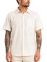 Camisa Masculina RC Classic Surf Linen Manga Curta Estampada - Off White