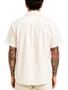 Camisa Masculina RC Classic Surf Linen Manga Curta Estampada - Off White