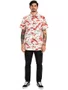 Camisa Masculina Rip Curl Shipwrecks Manga Curta Estampadada - Branco/Bordô