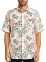 Camisa Masculina South To South Basica Manga Curta Estampada - Off White