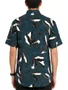Camisa Masculina South to South Blue Manga Curta - Azul Floral