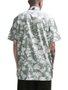 Camisa Masculina South To South Floral Manga Curta Estampada - Verde