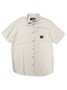 Camisa Masculina South To South Mesclas Manga Curta Estampada - Bege Mescla