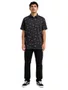Camisa Masculina Vissla Radical Eco Manga Curta Estampada - Preto