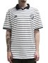 Camisa Polo Masculina Plano C Manga Curta Estampada - Branco/Preto