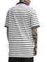 Camisa Polo Masculina Plano C Manga Curta Estampada - Branco/Preto