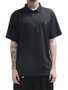 Camisa Polo Masculina Rusty Essential Manga Curta Estampada - Preto