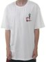 Camiseta Big Masculina Diamond Flowers Manga Curta Estampada - Branco