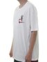 Camiseta Big Masculina Diamond Flowers Manga Curta Estampada - Branco