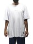 Camiseta Big Masculina Mini Script Manga Curta Estampada - Branco