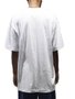 Camiseta Big Masculina Mini Script Manga Curta Estampada - Branco