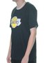 Camiseta Big Masculina New Era Basic Logo Lakers Manga Curta Estampada - Preto