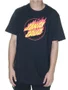 Camiseta Big Masculina Santa Cruz Flaming Manga Curta Estampada - Preto