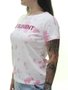 Camiseta Feminina Element Blazin Manga Curta Estampada - Tie Dye/Rosa