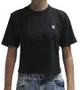 Camiseta Feminina Hurley Icon Manga Curta Estampada - Preto