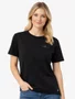 Camiseta Feminina New Balance Small Logo Manga Curta Estampada - Preto