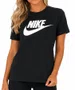 Camiseta Feminina Nike Essential Manga Curta Estampada - Preto