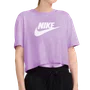 Camiseta Feminina Nike Sportswear cropped Essential algodão macio - Vinho