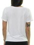 Camiseta Feminina Roxy Big Logo Manga Curta Estampada - Branco