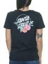 Camiseta Feminina Santa Cruz Floral Dot Manga Curta - Preto