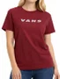 Camiseta Feminina Vans Retro Manga Curta Estampada - Vinho