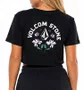 Camiseta Feminina Volcom Silk Mc Bloom Manga Curta Estampada - Preto