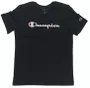 Camiseta Infantil Champion Logo Script Ink Manga Curta Estampada - Preto