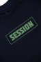 Camiseta Infantil Session Chest Logo Manga Curta Estampada - Preto/Verde